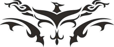 Vector symbol, ornament, tattoo. beautiful vector illustration. Drawings on the body, ancient symbols.のイラスト素材