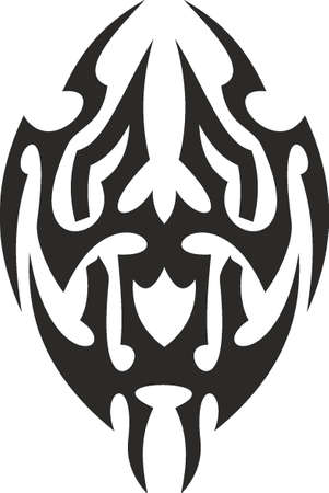 Vector symbol, ornament, tattoo. beautiful vector illustration. Drawings on the body, ancient symbols.のイラスト素材