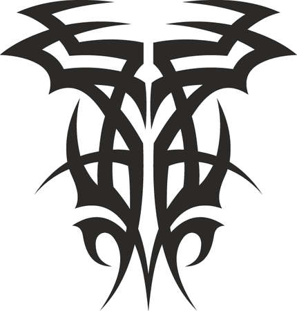 Vector symbol, ornament, tattoo. beautiful vector illustration. Drawings on the body, ancient symbols.のイラスト素材