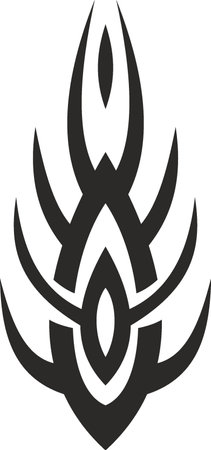 Vector symbol, ornament, tattoo. beautiful vector illustration. Drawings on the body, ancient symbols.のイラスト素材