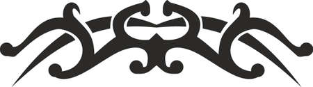 Vector symbol, ornament, tattoo. beautiful vector illustration. Drawings on the body, ancient symbols.のイラスト素材