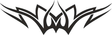 Vector symbol, ornament, tattoo. beautiful vector illustration. Drawings on the body, ancient symbols.のイラスト素材