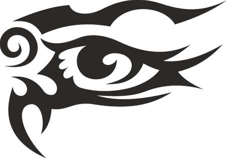 Vector symbol, ornament, tattoo. beautiful vector illustration. Drawings on the body, ancient symbols.のイラスト素材