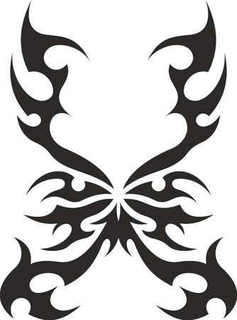 Vector symbol, ornament, tattoo. beautiful vector illustration. Drawings on the body, ancient symbols.のイラスト素材