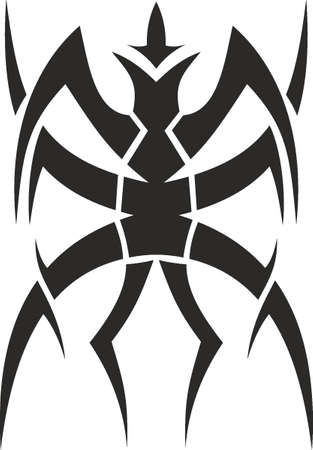 Vector symbol, ornament, tattoo. beautiful vector illustration. Drawings on the body, ancient symbols.のイラスト素材