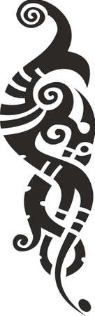 Vector symbol, ornament, tattoo. beautiful vector illustration. Drawings on the body, ancient symbols.のイラスト素材