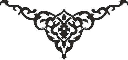 Vector symbol, ornament, tattoo. beautiful vector illustration. Drawings on the body, ancient symbols.のイラスト素材