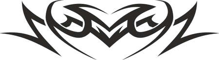 Vector symbol, ornament, tattoo. beautiful vector illustration. Drawings on the body, ancient symbols.のイラスト素材