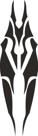 Vector symbol, ornament, tattoo. beautiful vector illustration. Drawings on the body, ancient symbols.のイラスト素材