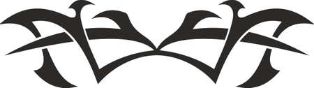 Vector symbol, ornament, tattoo. beautiful vector illustration. Drawings on the body, ancient symbols.のイラスト素材