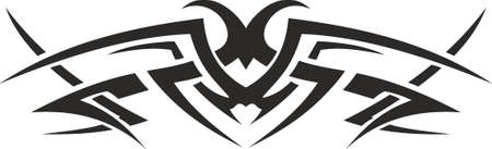 Vector symbol, ornament, tattoo. beautiful vector illustration. Drawings on the body, ancient symbols.のイラスト素材