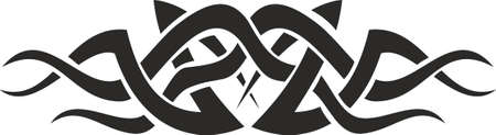 Vector symbol, ornament, tattoo. beautiful vector illustration. Drawings on the body, ancient symbols.のイラスト素材