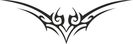 Vector symbol, ornament, tattoo. beautiful vector illustration. Drawings on the body, ancient symbols.のイラスト素材