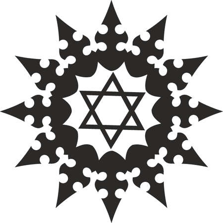 Vector symbol, ornament, tattoo. beautiful vector illustration. Drawings on the body, ancient...