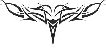 Vector symbol, ornament, tattoo. beautiful vector illustration. Drawings on the body, ancient symbols.のイラスト素材