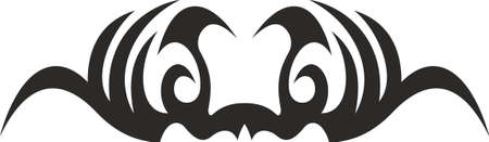 Vector symbol, ornament, tattoo. beautiful vector illustration. Drawings on the body, ancient symbols.のイラスト素材