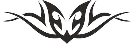 Vector symbol, ornament, tattoo. beautiful vector illustration. Drawings on the body, ancient symbols.のイラスト素材