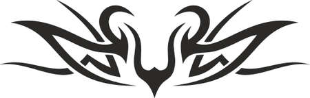 Vector symbol, ornament, tattoo. beautiful vector illustration. Drawings on the body, ancient symbols.のイラスト素材