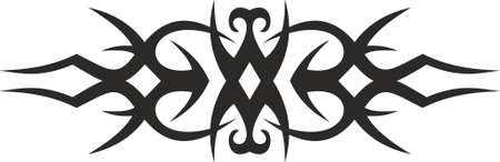 Vector symbol, ornament, tattoo. beautiful vector illustration. Drawings on the body, ancient symbols.のイラスト素材
