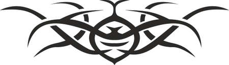 Vector symbol, ornament, tattoo. beautiful vector illustration. Drawings on the body, ancient symbols.のイラスト素材