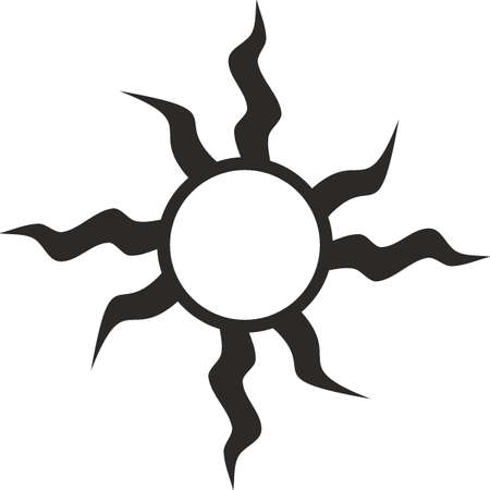 Vector symbol, ornament, tattoo. beautiful vector illustration. Drawings on the body, ancient symbols.のイラスト素材