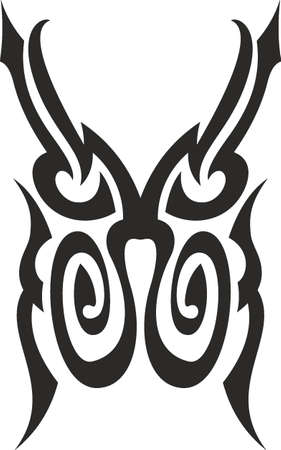 Vector symbol, ornament, tattoo. beautiful vector illustration. Drawings on the body, ancient symbols.のイラスト素材