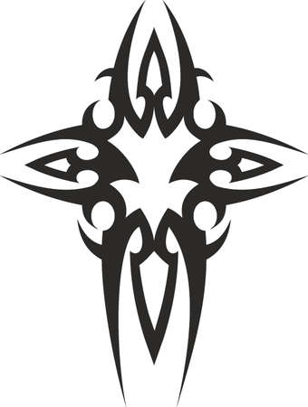 Vector symbol, ornament, tattoo. beautiful vector illustration. Drawings on the body, ancient symbols.のイラスト素材