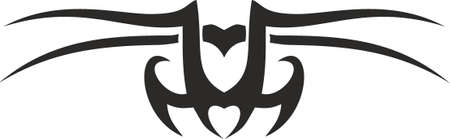 Vector symbol, ornament, tattoo. beautiful vector illustration. Drawings on the body, ancient symbols.のイラスト素材