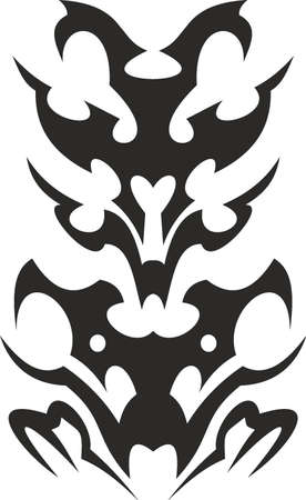 Vector symbol, ornament, tattoo. beautiful vector illustration. Drawings on the body, ancient symbols.のイラスト素材