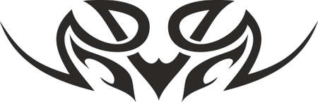 Vector symbol, ornament, tattoo. beautiful vector illustration. Drawings on the body, ancient symbols.のイラスト素材