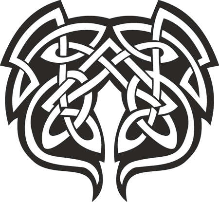 Vector symbol, ornament, tattoo. beautiful vector illustration. Drawings on the body, ancient symbols.のイラスト素材