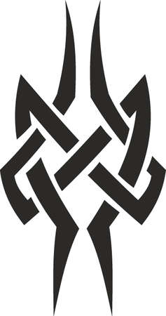 Vector symbol, ornament, tattoo. beautiful vector illustration. Drawings on the body, ancient symbols.のイラスト素材