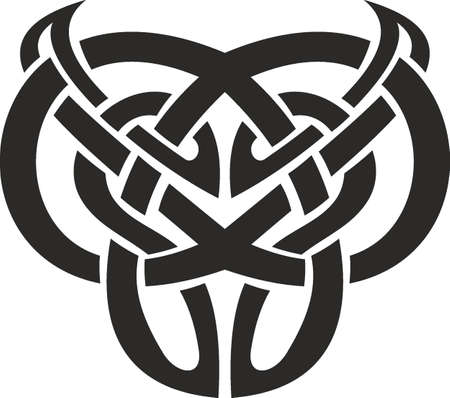 Vector symbol, ornament, tattoo. beautiful vector illustration. Drawings on the body, ancient symbols.のイラスト素材