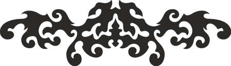 Vector symbol, ornament, tattoo. beautiful vector illustration. Drawings on the body, ancient symbols.のイラスト素材