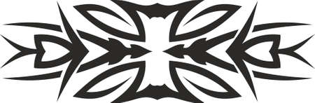 Vector symbol, ornament, tattoo. beautiful vector illustration. Drawings on the body, ancient symbols.のイラスト素材
