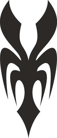 Vector symbol, ornament, tattoo. beautiful vector illustration. Drawings on the body, ancient symbols.のイラスト素材