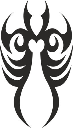 Vector symbol, ornament, tattoo. beautiful vector illustration. Drawings on the body, ancient symbols.のイラスト素材