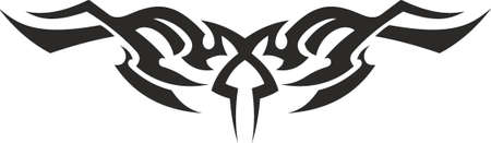 Vector symbol, ornament, tattoo. beautiful vector illustration. Drawings on the body, ancient symbols.のイラスト素材