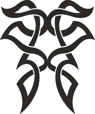 Vector symbol, ornament, tattoo. beautiful vector illustration. Drawings on the body, ancient symbols.のイラスト素材