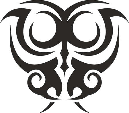 Vector symbol, ornament, tattoo. beautiful vector illustration. Drawings on the body, ancient symbols.のイラスト素材