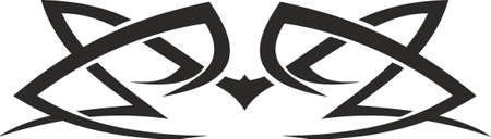 Vector symbol, ornament, tattoo. beautiful vector illustration. Drawings on the body, ancient symbols.のイラスト素材