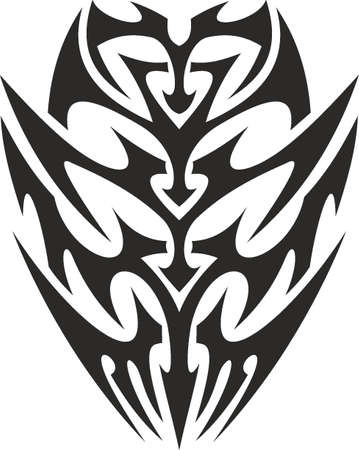 Vector symbol, ornament, tattoo. beautiful vector illustration. Drawings on the body, ancient symbols.のイラスト素材