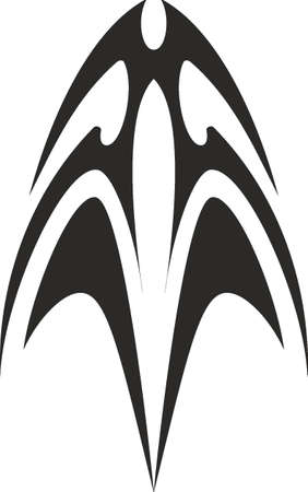 Vector symbol, ornament, tattoo. beautiful vector illustration. Drawings on the body, ancient symbols.のイラスト素材
