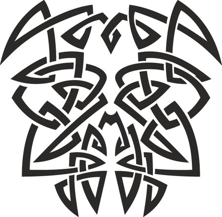 Vector symbol, ornament, tattoo. beautiful vector illustration. Drawings on the body, ancient symbols.のイラスト素材