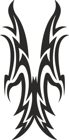 Vector symbol, ornament, tattoo. beautiful vector illustration. Drawings on the body, ancient symbols.のイラスト素材