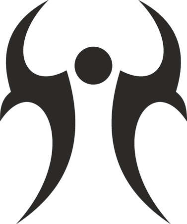 Vector symbol, ornament, tattoo. beautiful vector illustration. Drawings on the body, ancient symbols.のイラスト素材