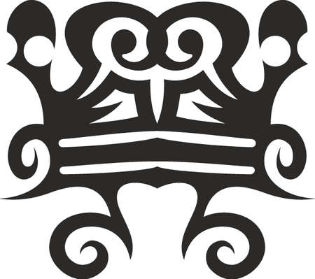 Vector symbol, ornament, tattoo. beautiful vector illustration. Drawings on the body, ancient symbols.のイラスト素材