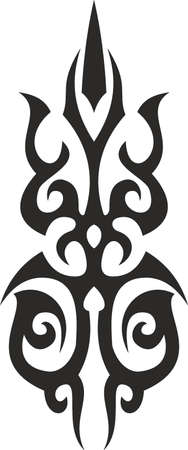 Vector symbol, ornament, tattoo. beautiful vector illustration. Drawings on the body, ancient symbols.のイラスト素材