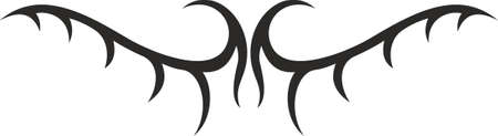 Vector symbol, ornament, tattoo. beautiful vector illustration. Drawings on the body, ancient symbols.のイラスト素材