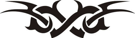 Vector symbol, ornament, tattoo. beautiful vector illustration. Drawings on the body, ancient symbols.のイラスト素材